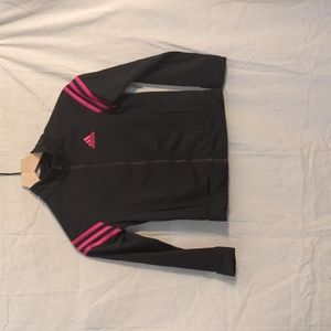 Adidas Girls Black and Pink Track Jacket